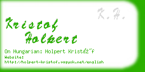 kristof holpert business card